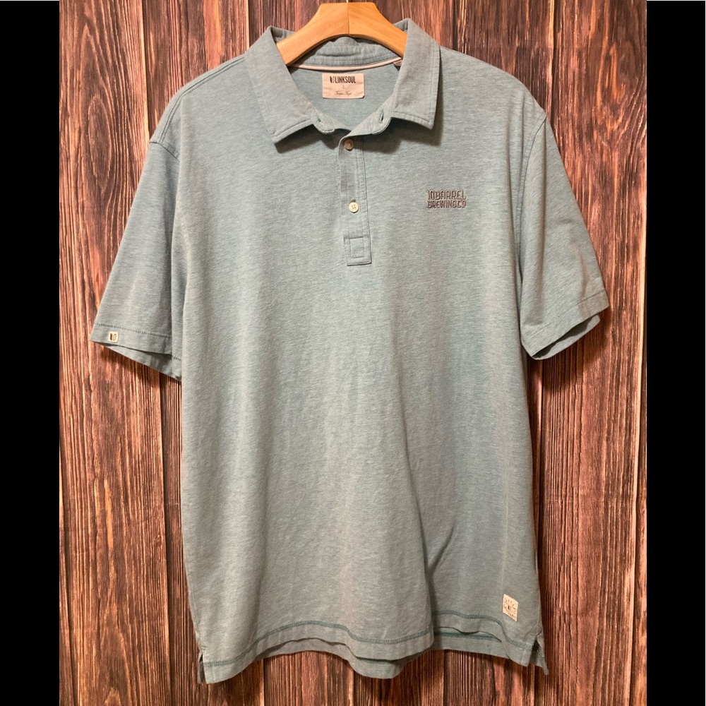 Linksoul Polo With 10Barrell Brewing Co Front Logo - Men’s Size Large